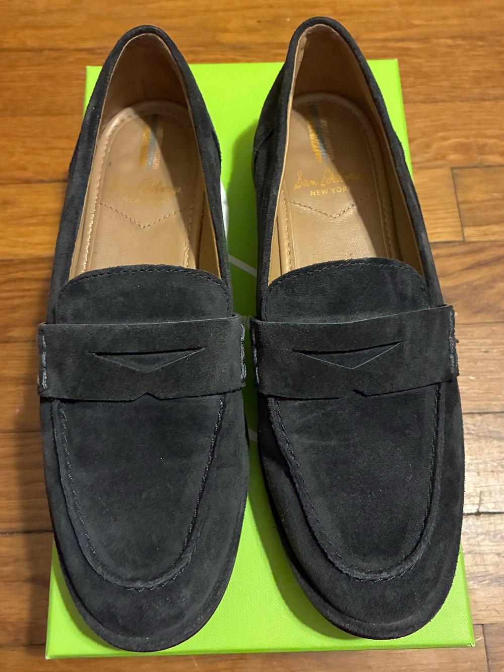 Sam Edelman Birch Suede Penny Loafers in Moonlight Grey